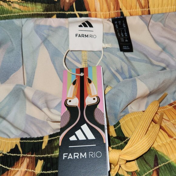 NWT Farm Rio Adidas birds of paradise semi spark short and tank top set - Size L - Picture 3 of 5